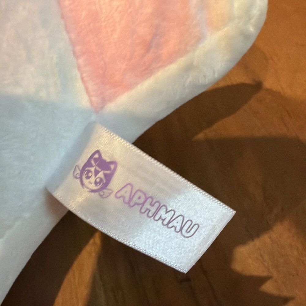aphmau MeeMeow pink & white hearts cat plush stuffed animal valentine 12" NWT - Picture 6 of 7
